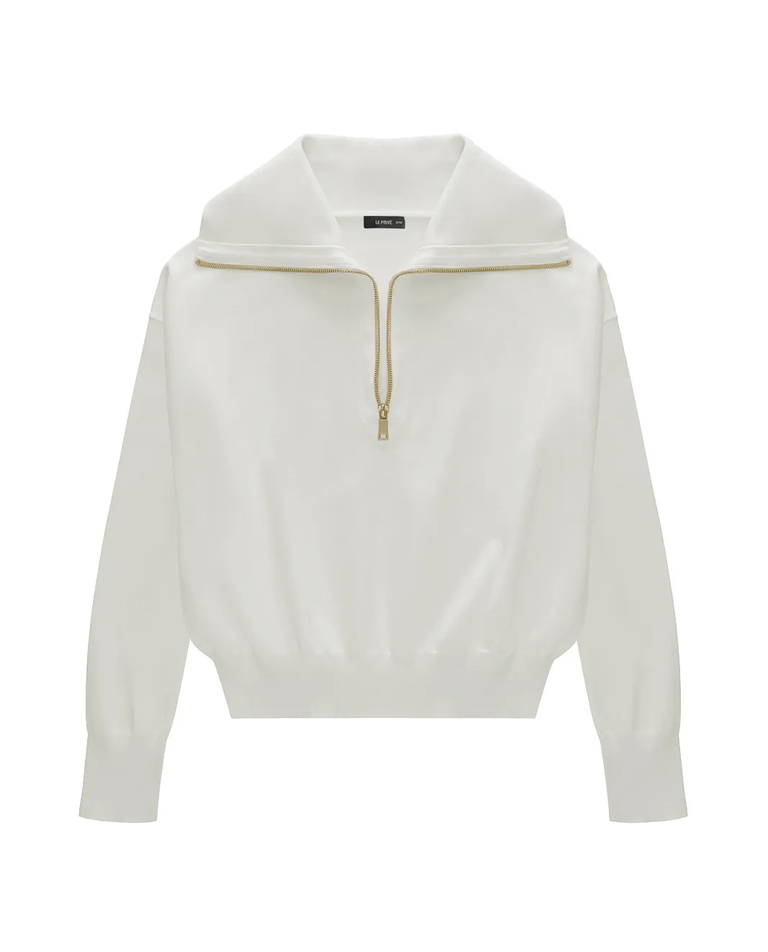 Biały sweter Ivy Zip - Image #3