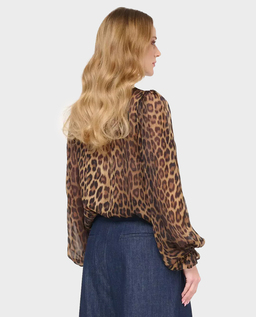 Jedwabna koszula w panterkę - Image #1