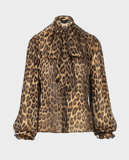 Jedwabna koszula w panterkę - Image #3