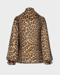Jedwabna koszula w panterkę - Image #4