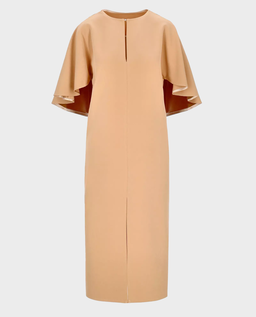 Beżowa sukienka z peleryną Ara - Image #3