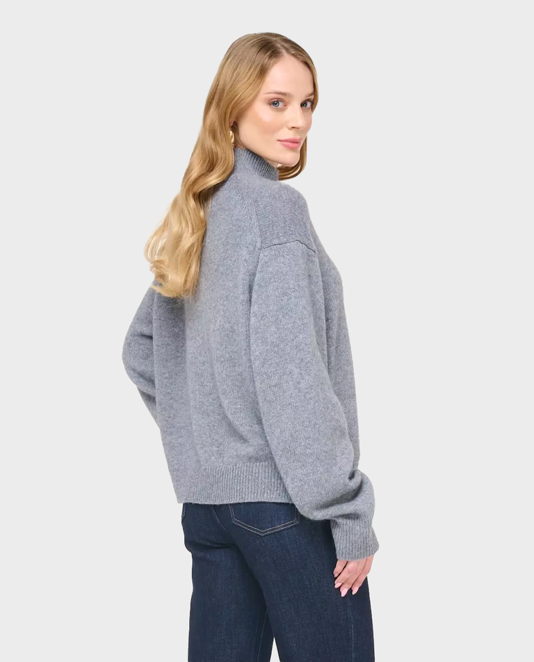 Szary golf z wełny i kaszmiru Albane