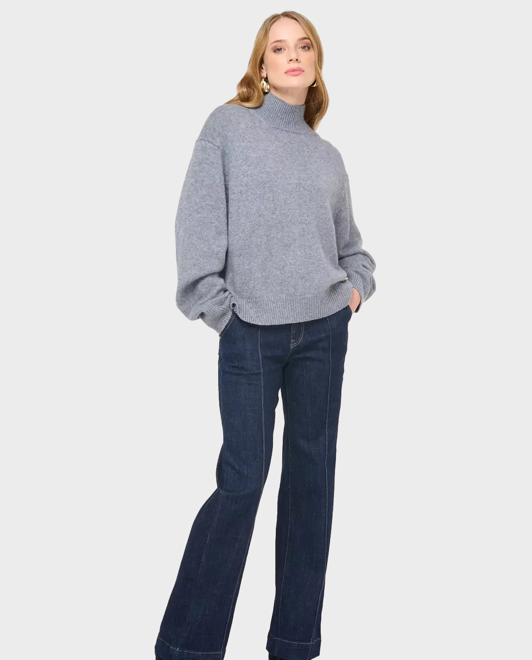 Szary golf z wełny i kaszmiru Albane - Image #2