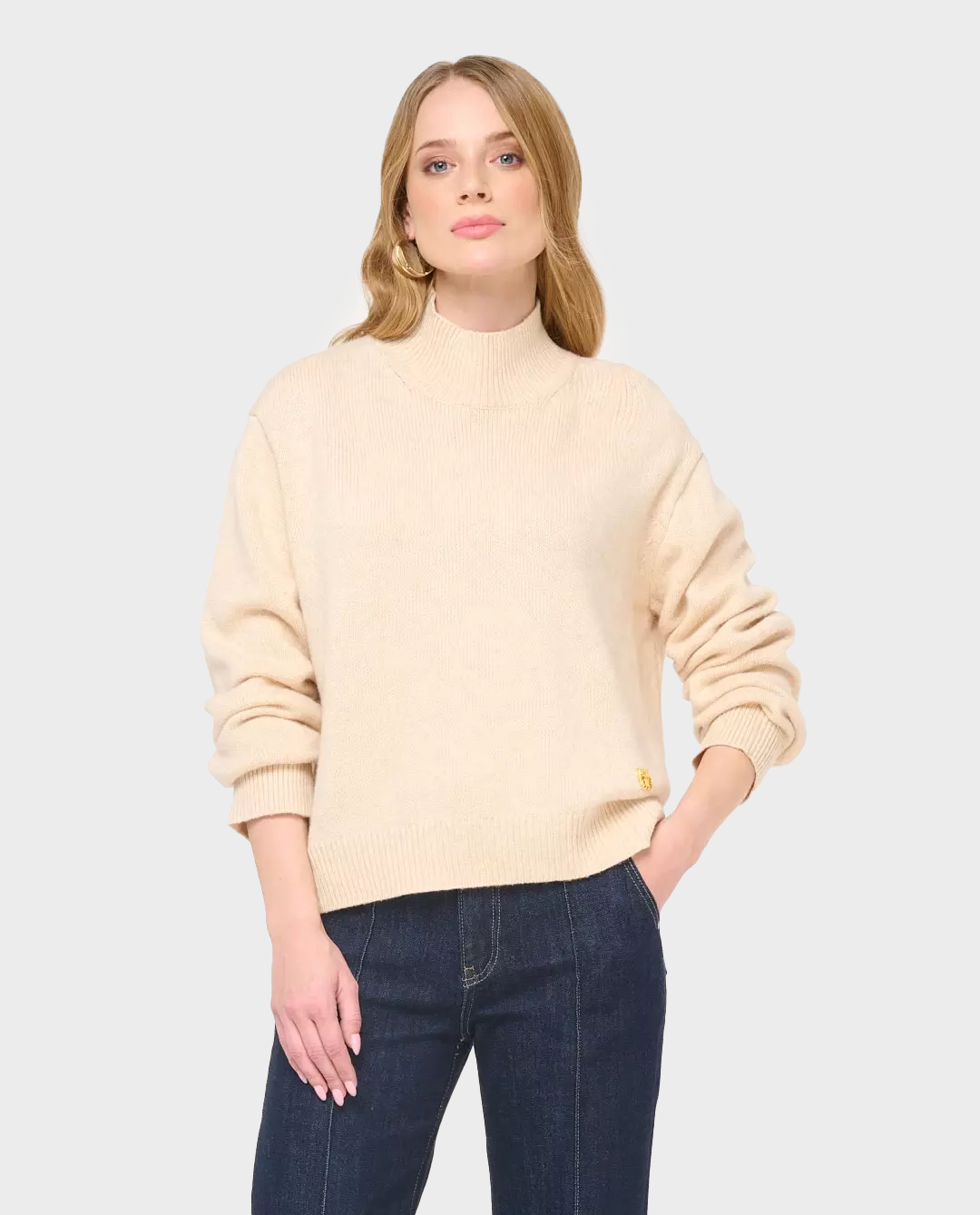 Beżowy golf z wełny i kaszmiru Albane - Image #0