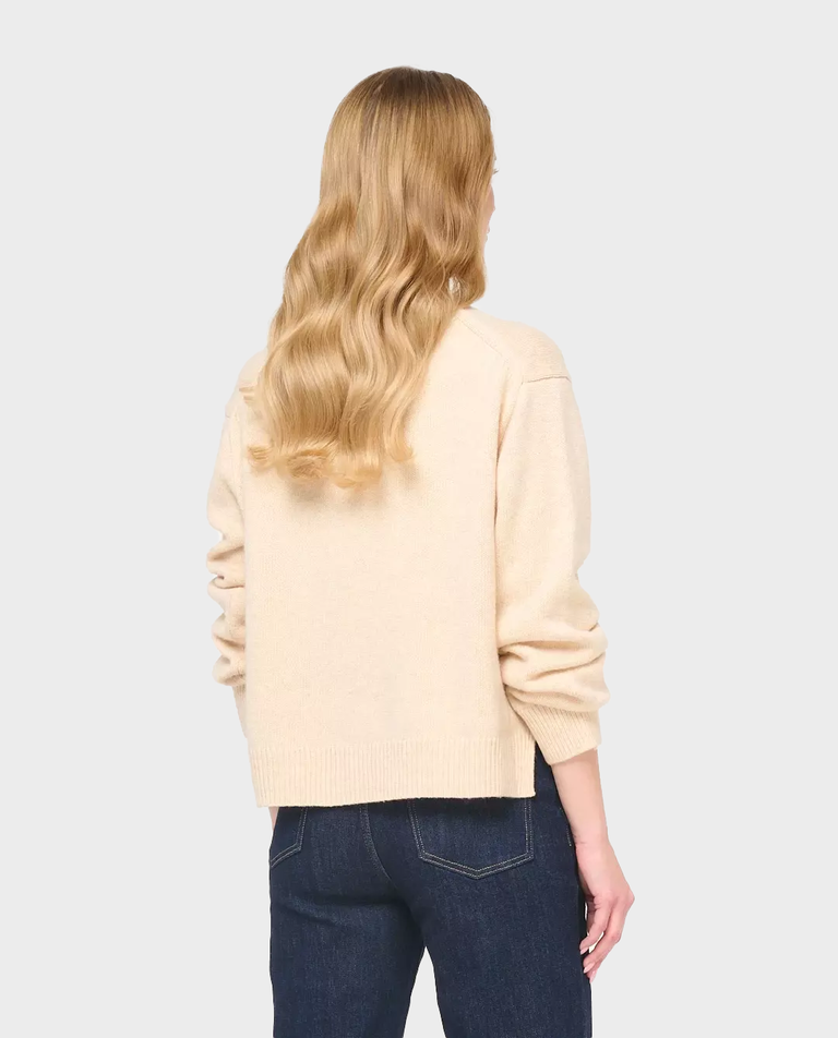 Beżowy golf z wełny i kaszmiru Albane