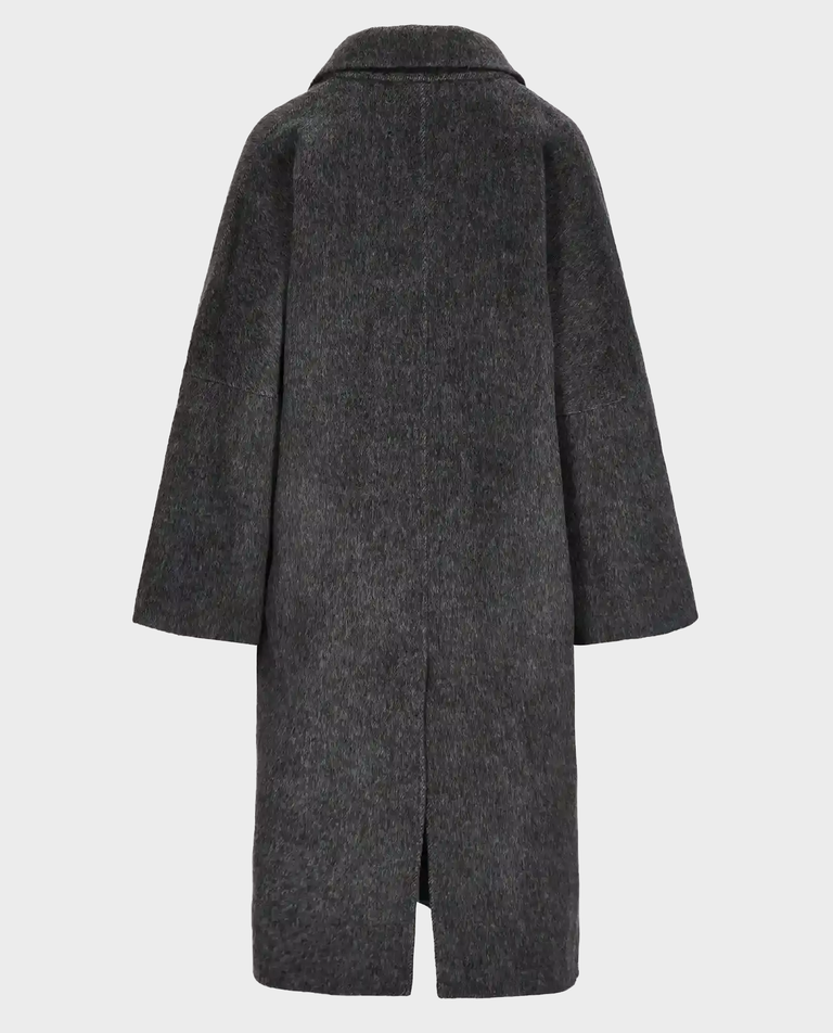 Szary płaszcz z wełny alpaki Brooksfield - Image #4