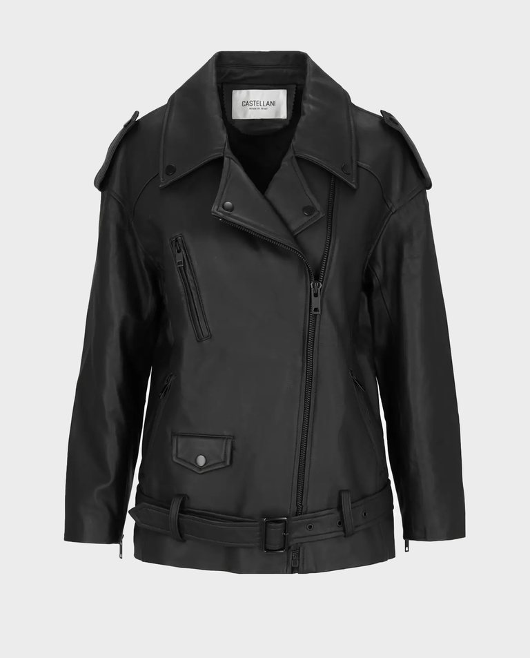 Czarna skórzana ramoneska Regine - Image #3