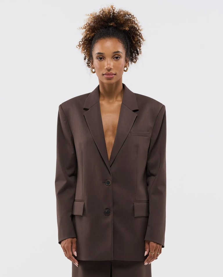 Brązowa marynarka oversize