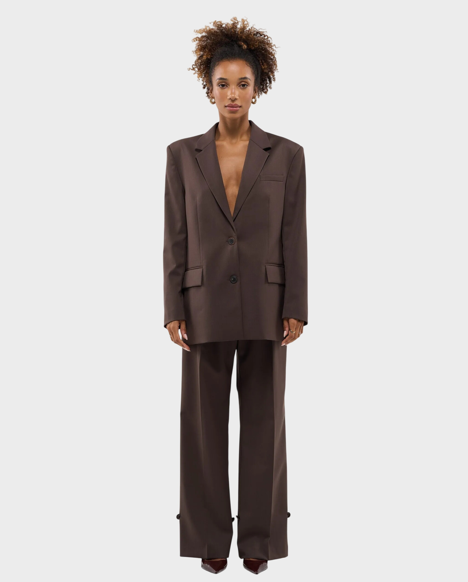 Brązowa marynarka oversize - Image #2