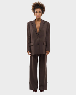 Brązowe spodnie z upięciem - Image #1