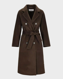 Brązowy płaszcz z wełny i kaszmiru Pako - Image #4