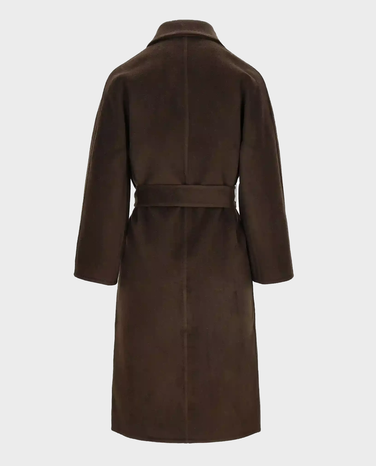Brązowy płaszcz z wełny i kaszmiru Pako - Image #5