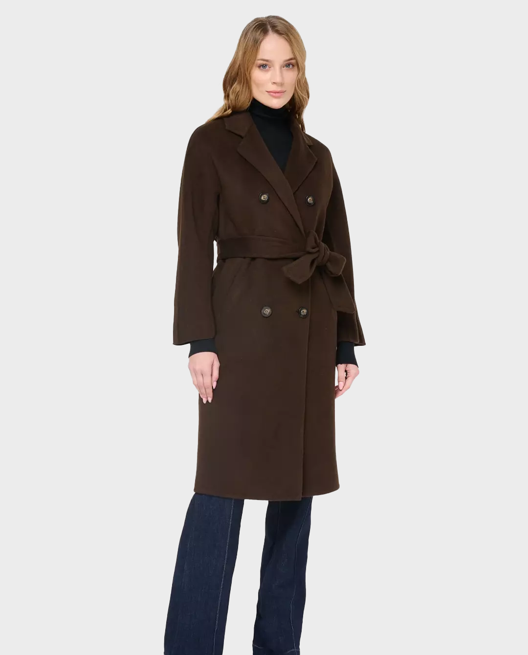 Brązowy płaszcz z wełny i kaszmiru Pako - Image #2