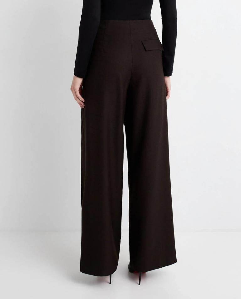 Brązowe spodnie z paskiem - Image #3