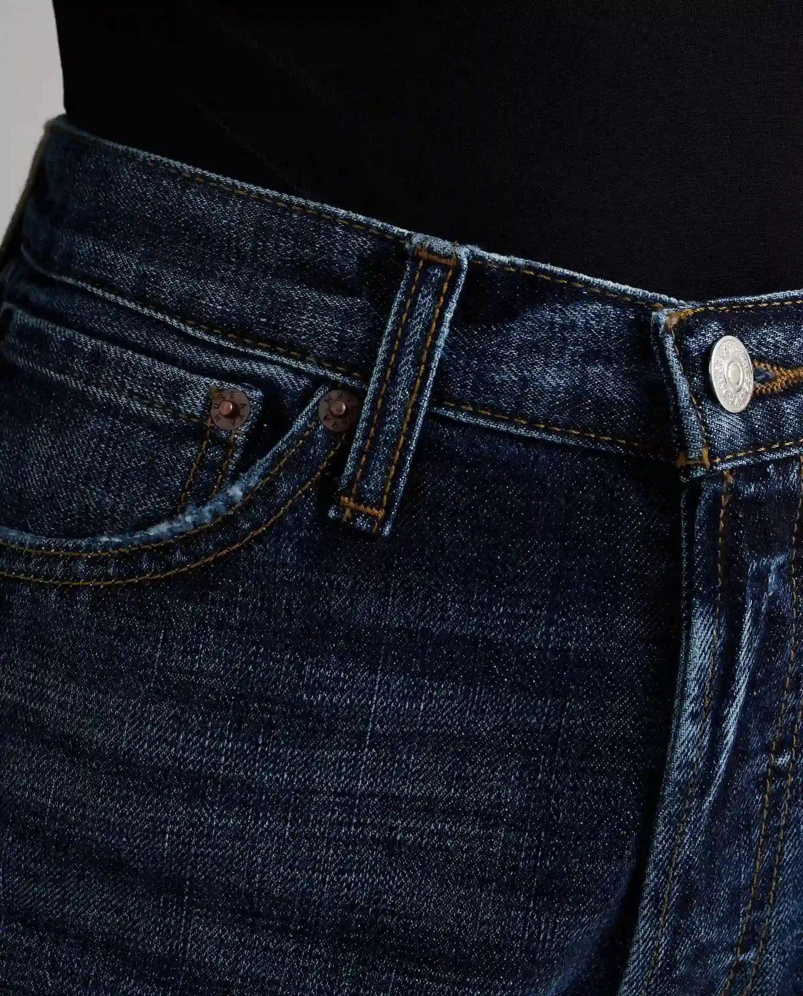 Granatowe jeasny Straight Fit - Image #4