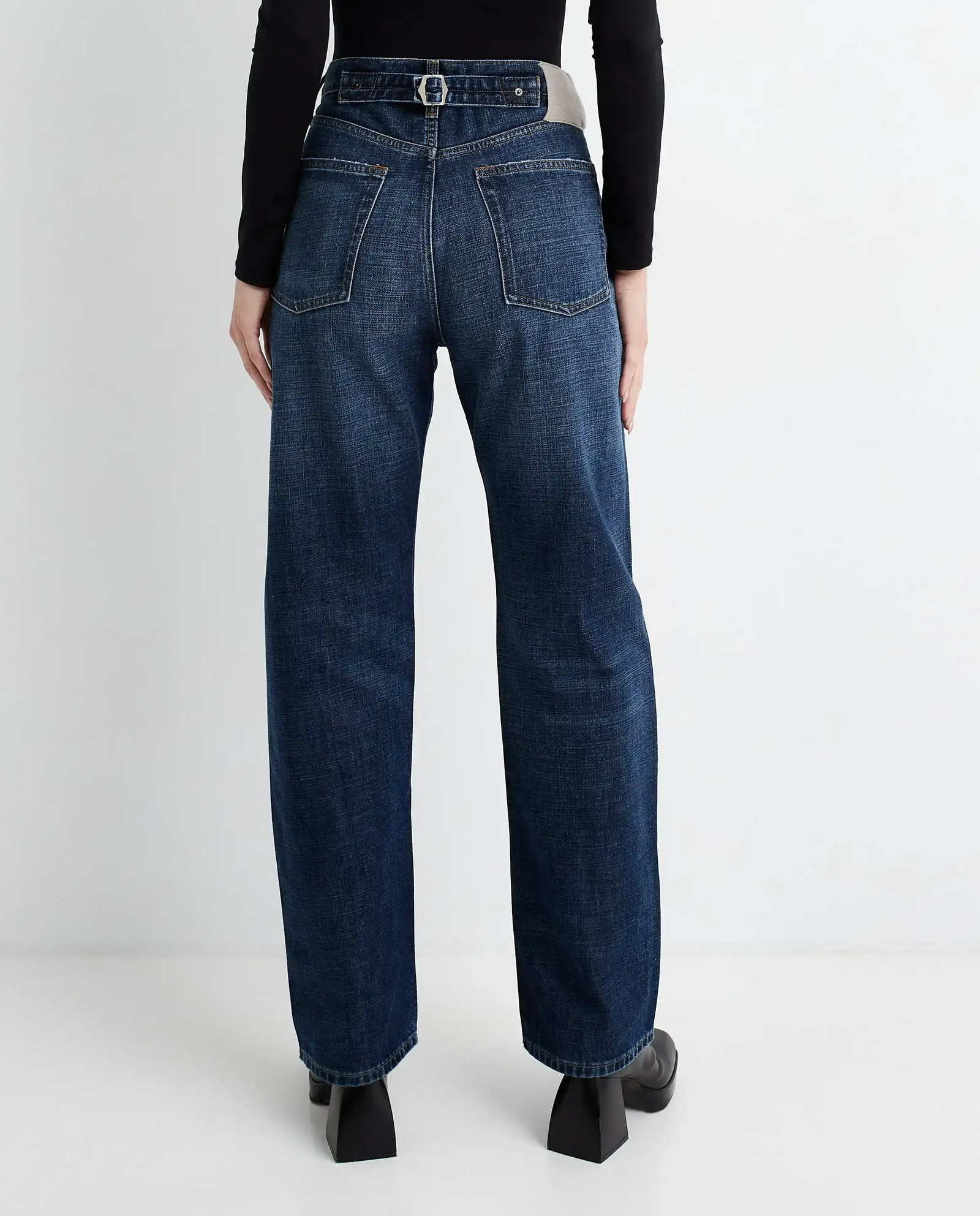 Granatowe jeasny Straight Fit - Image #3