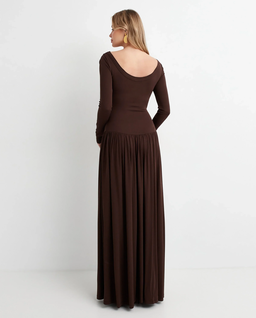 Brązowa sukienka Muse maxi - Image #3