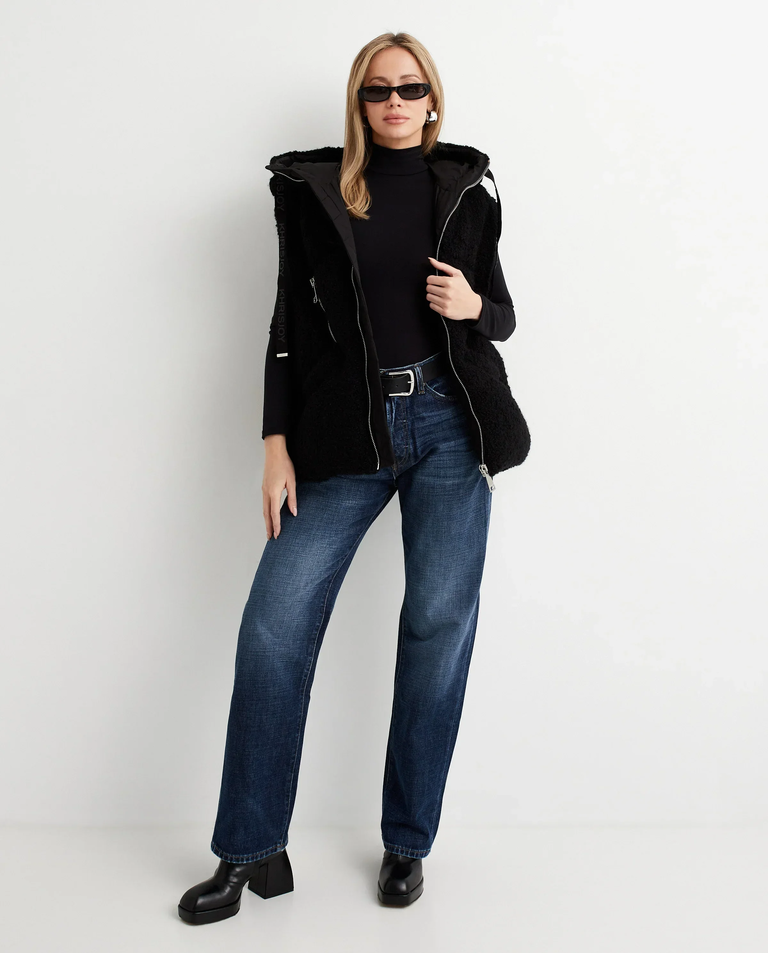 Czarna kamizelka puchowa - Image #2