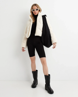 Kremowa kurtka puchowa - Image #6