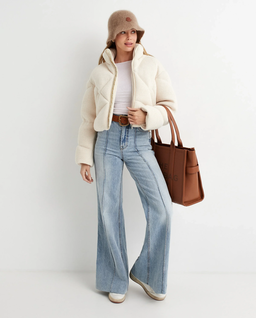 Kremowa kurtka puchowa - Image #2