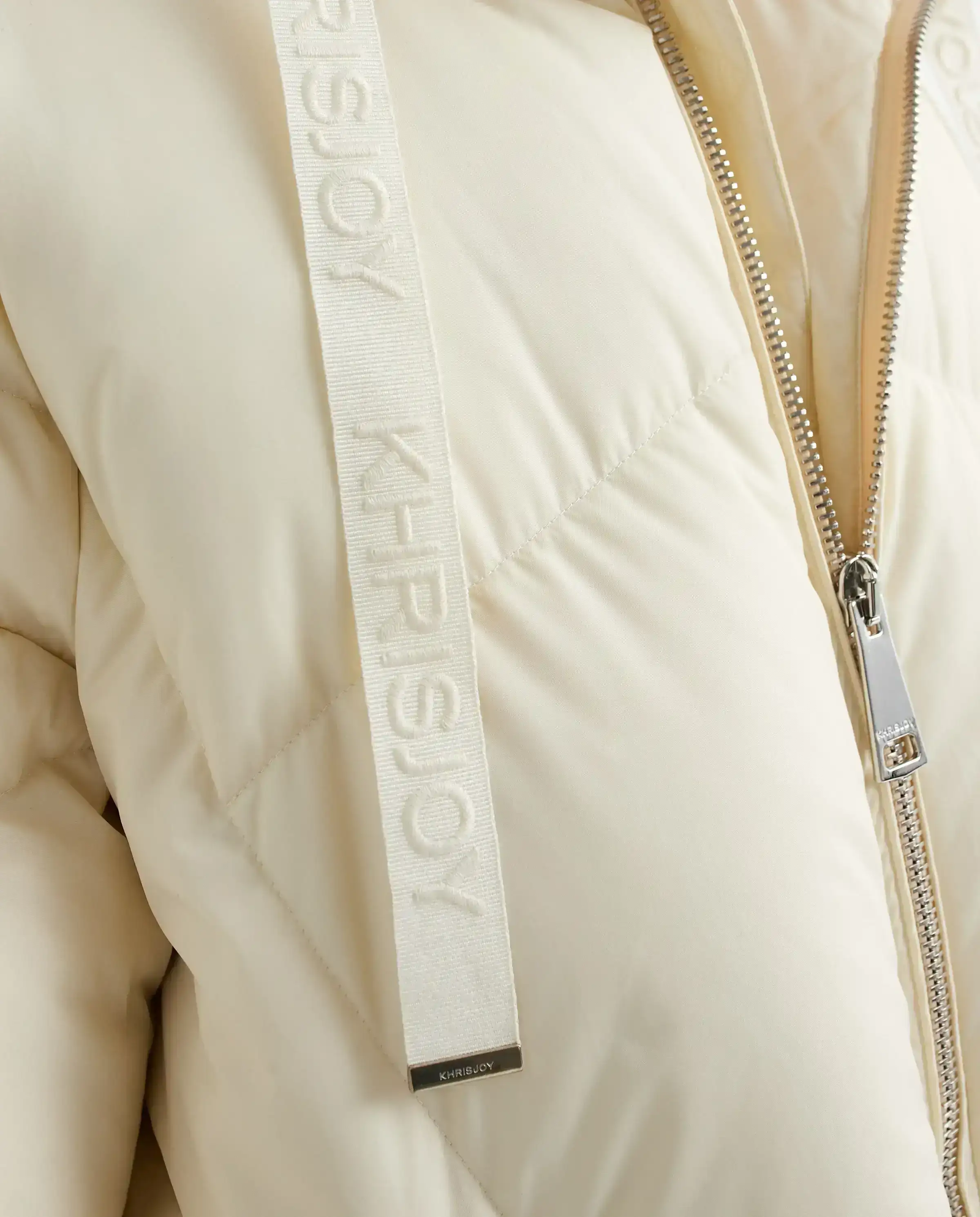 Kremowy puchowy płaszcz - Image #5