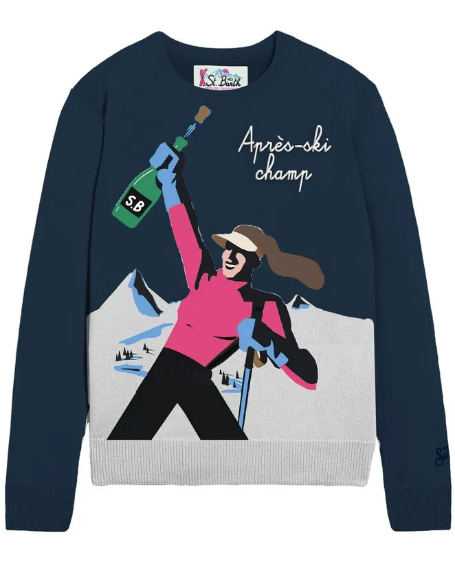 Granatowy sweter New Queen - Image #1