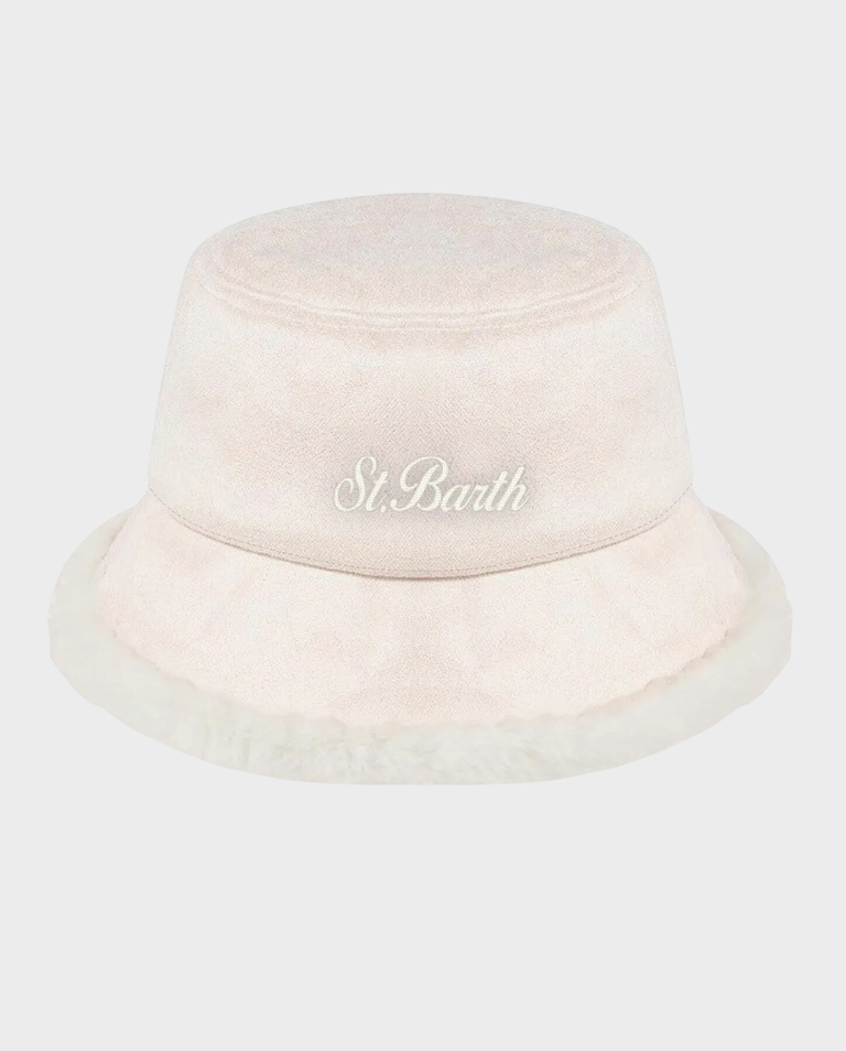 Biały kapelusz z logo