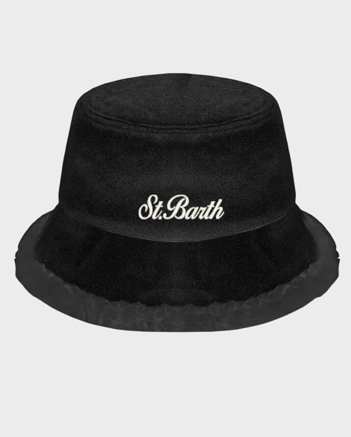 Czarny kapelusz z logo