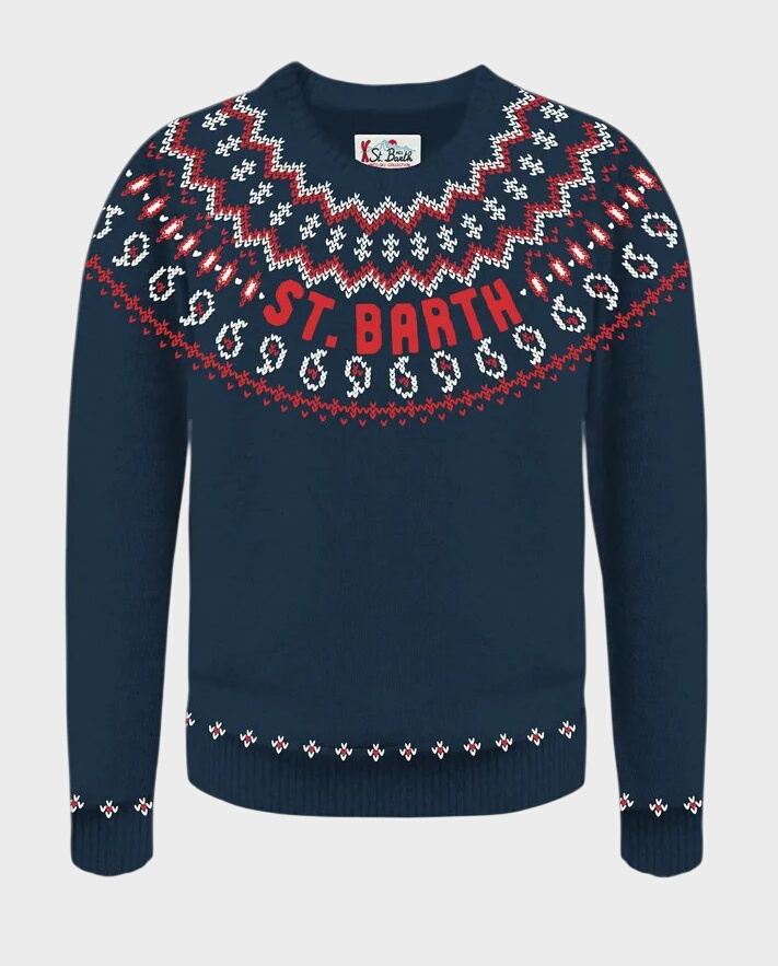 Granatowy sweter Heron Nordic - Image #0