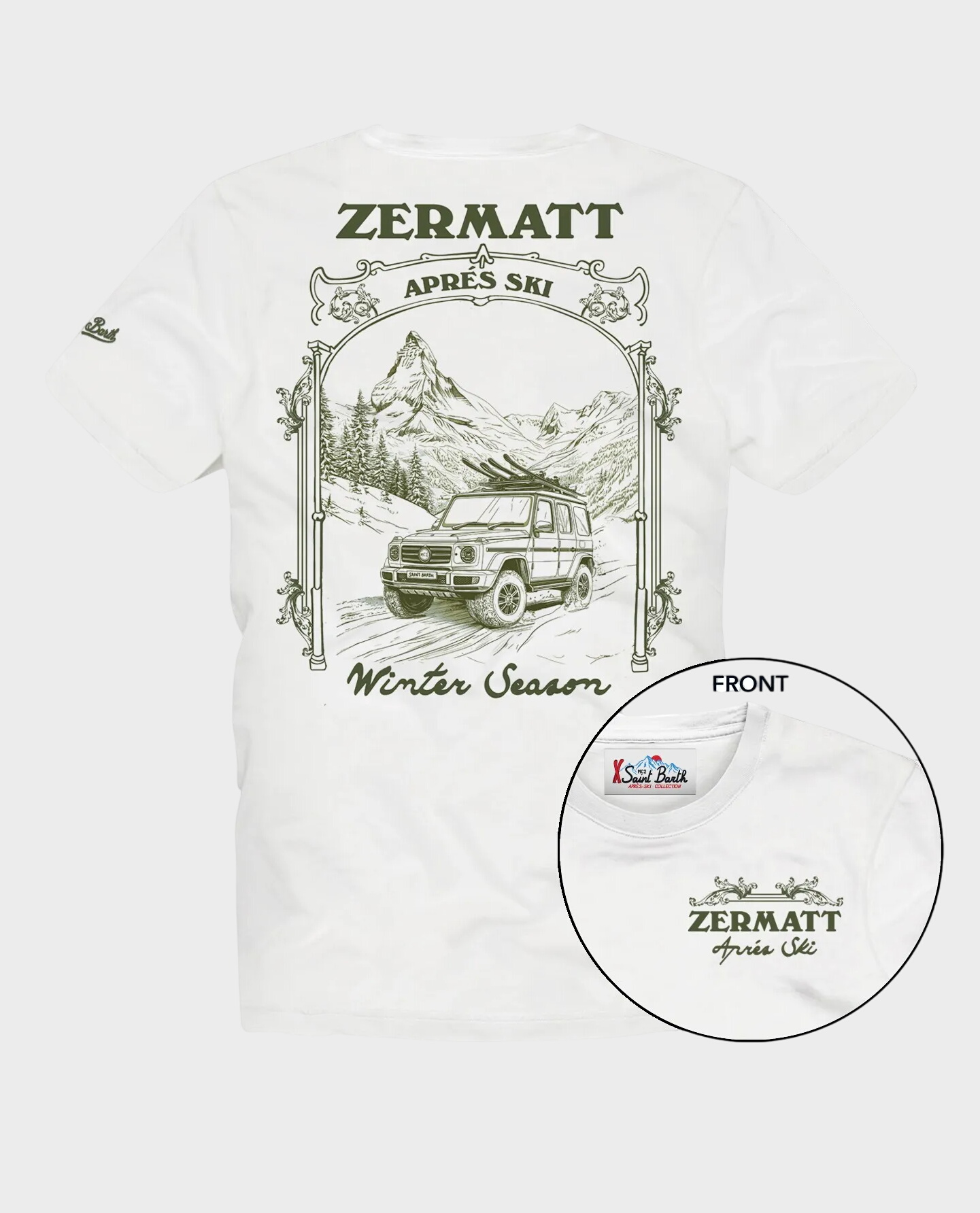 Biały t-shirt z grafiką - Image #0
