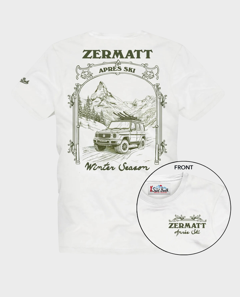 Biały t-shirt z grafiką - Image #0