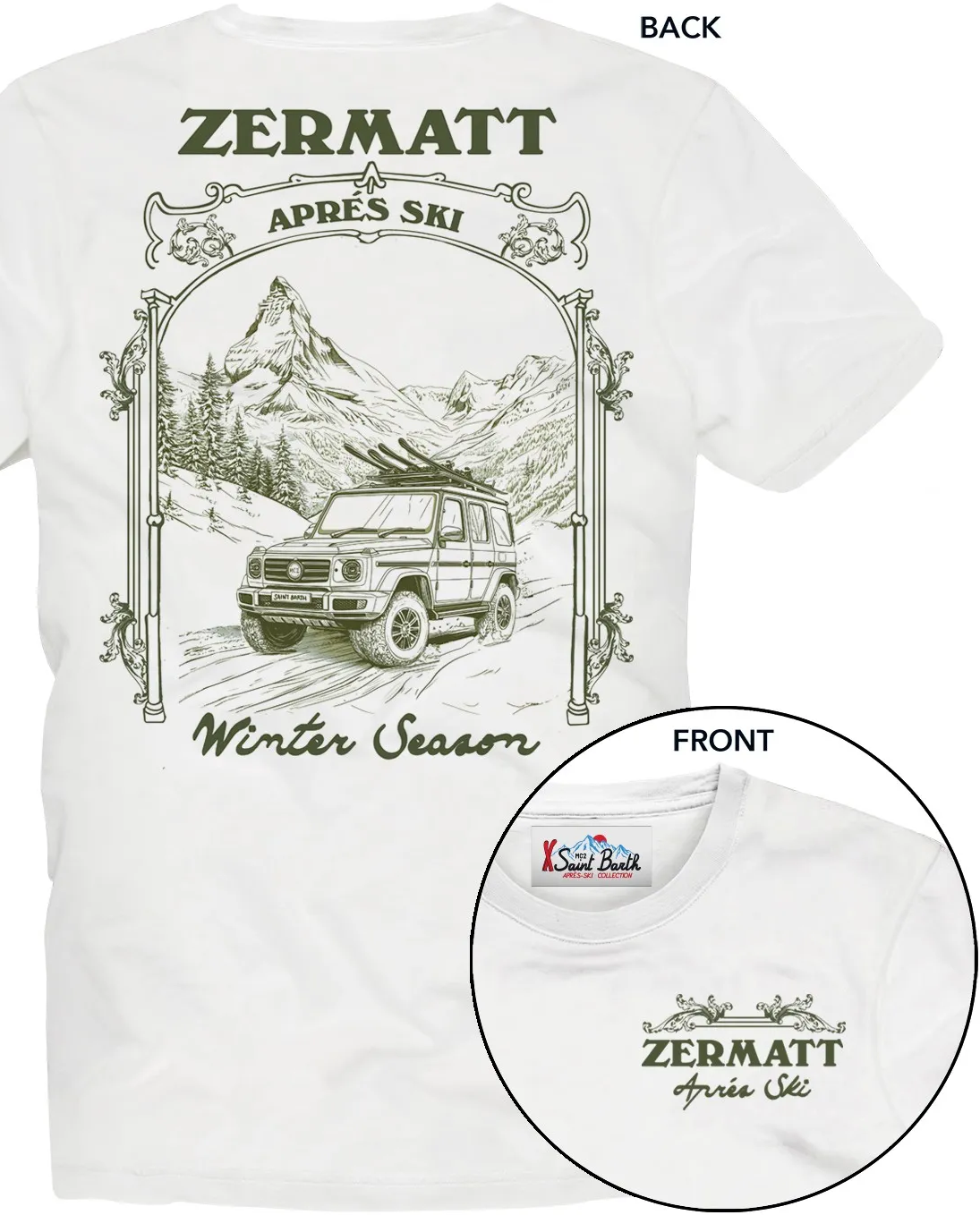 Biały t-shirt z grafiką - Image #1