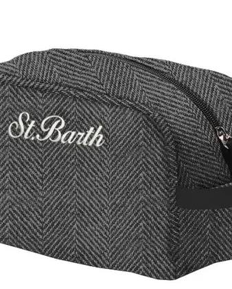 Szara kosmetyczka Westwood z mieszanki wełny