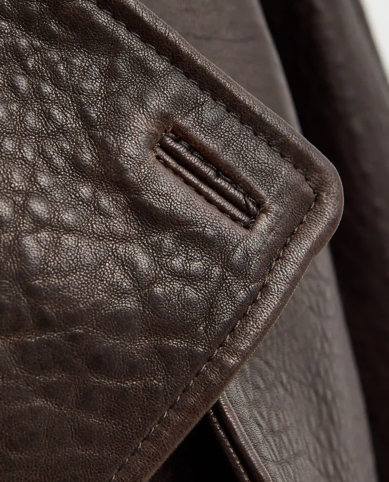 Brązowa skórzana kurtka Hatti - Image #3