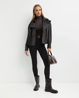 Czarna kurtka skórzana Thalia - Image #2