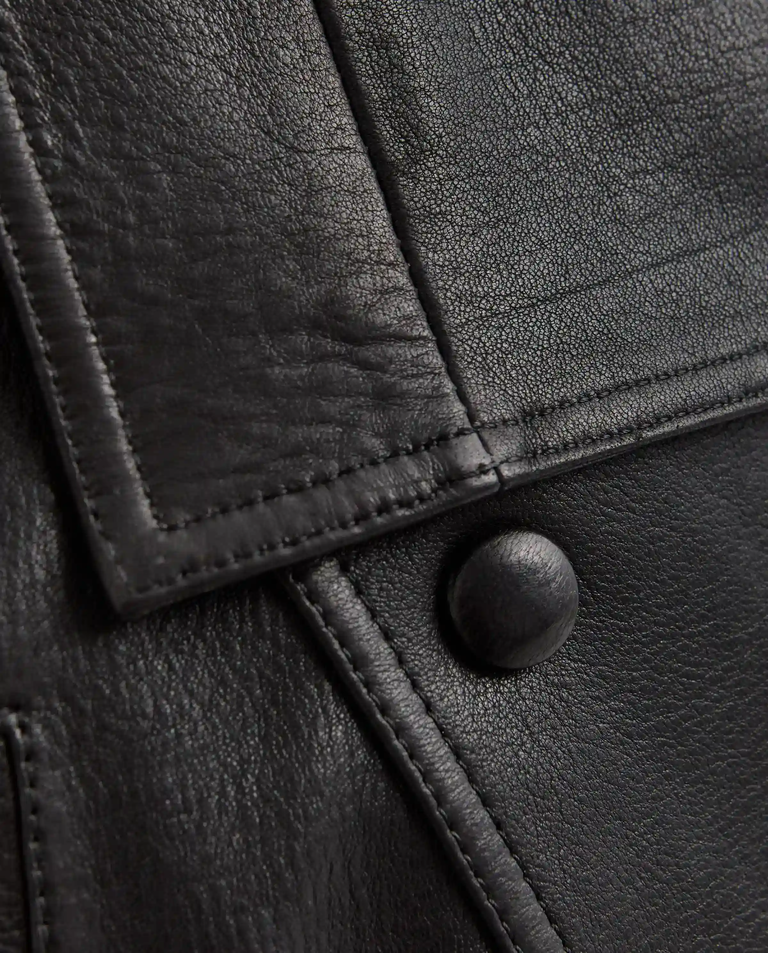 Czarna kurtka skórzana Thalia - Image #5