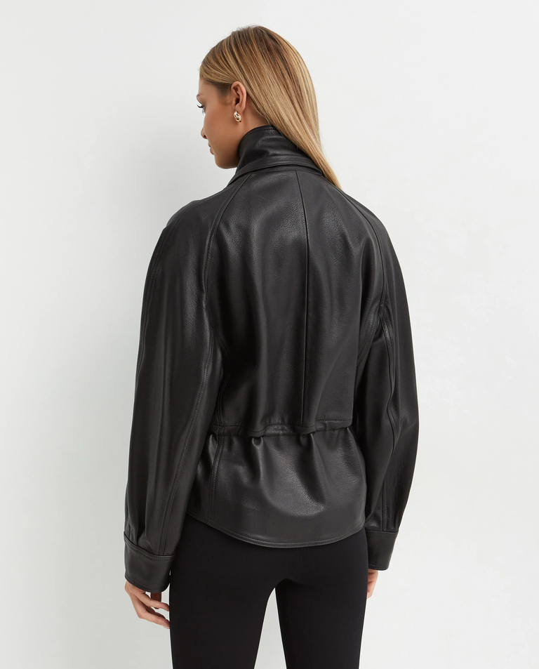 Czarna kurtka skórzana Thalia - Image #4