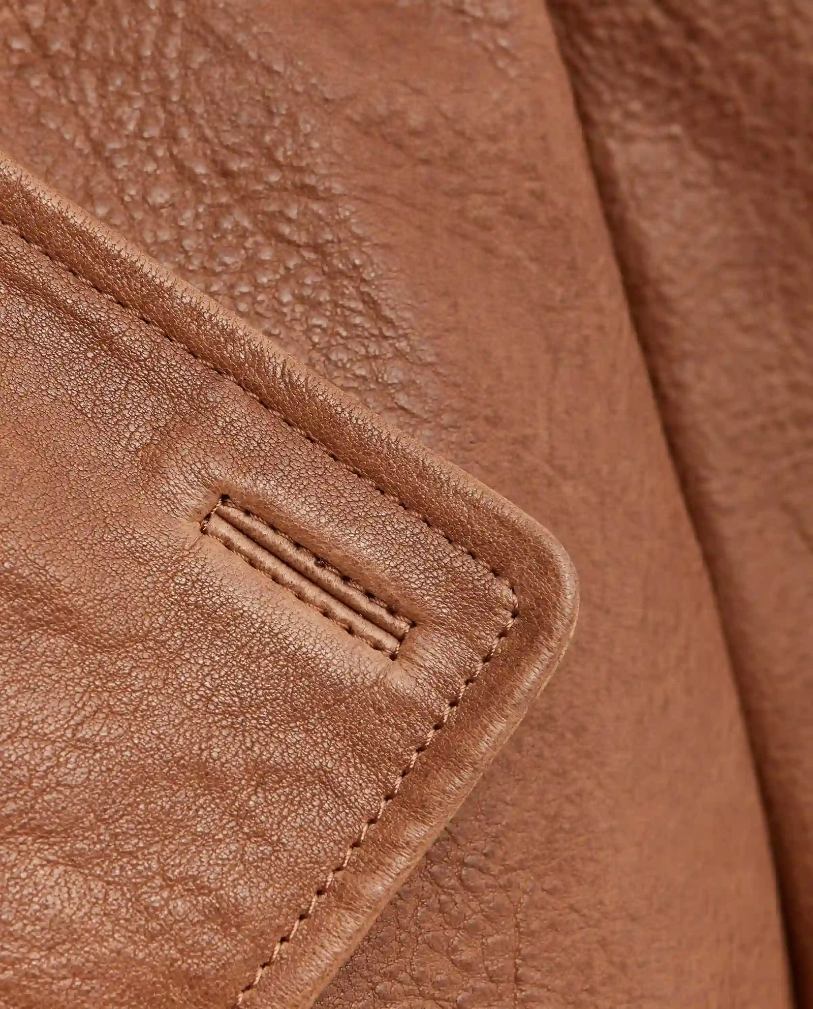 Brązowa skórzana kurtka Hatti - Image #4