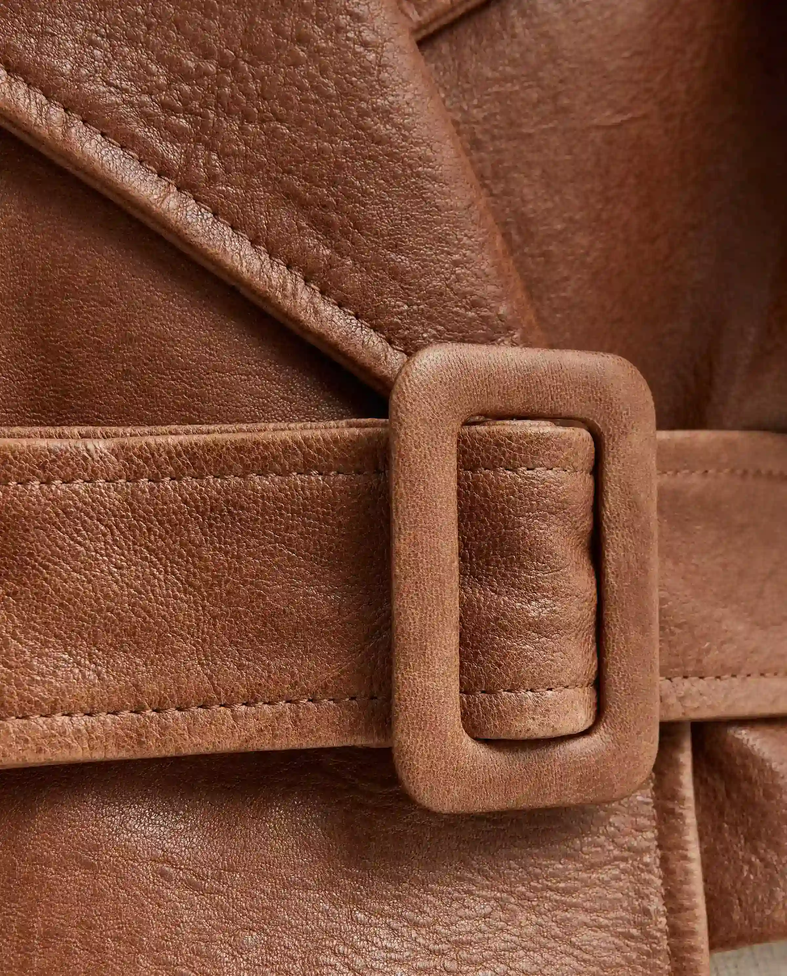 Brązowa skórzana kurtka Hatti - Image #5