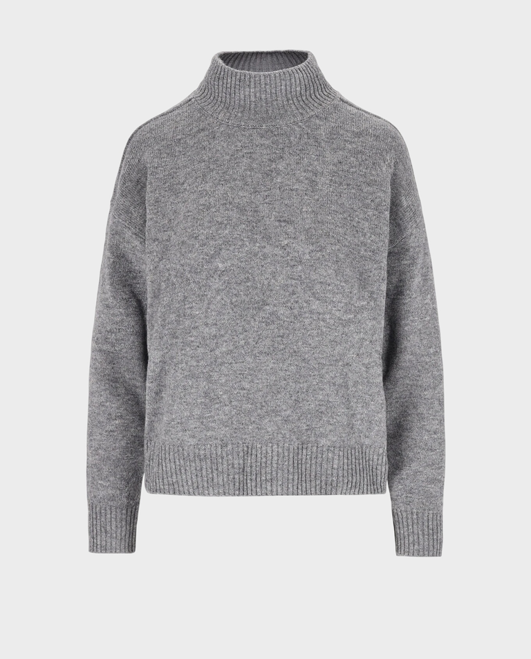 Szary sweter z wełny i kaszmiru Emer