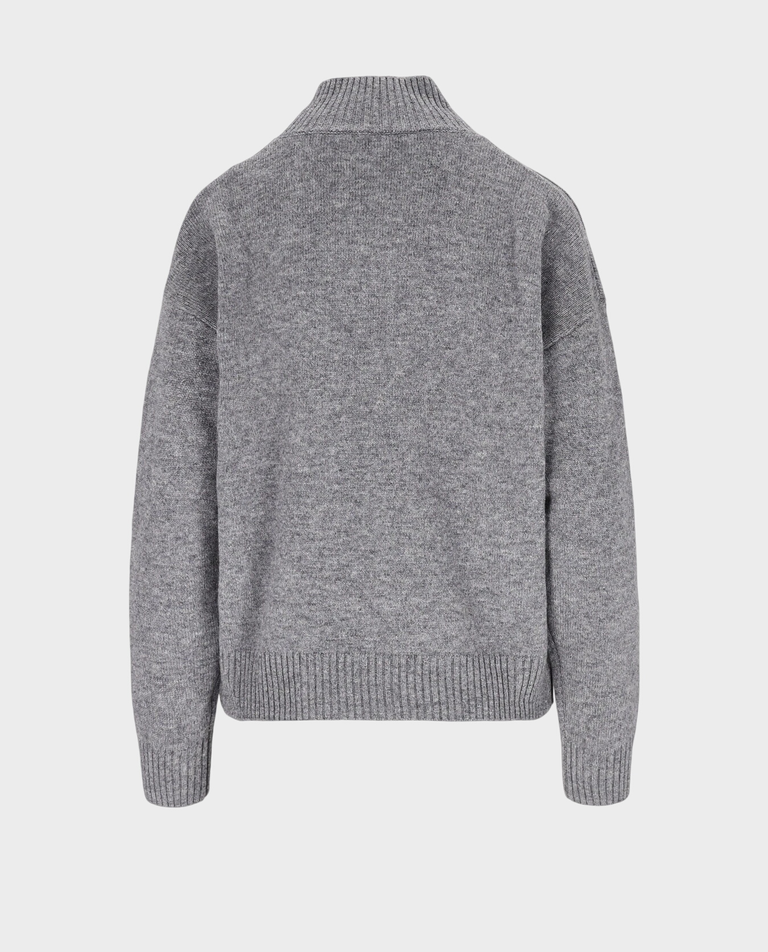Szary sweter z wełny i kaszmiru Emer