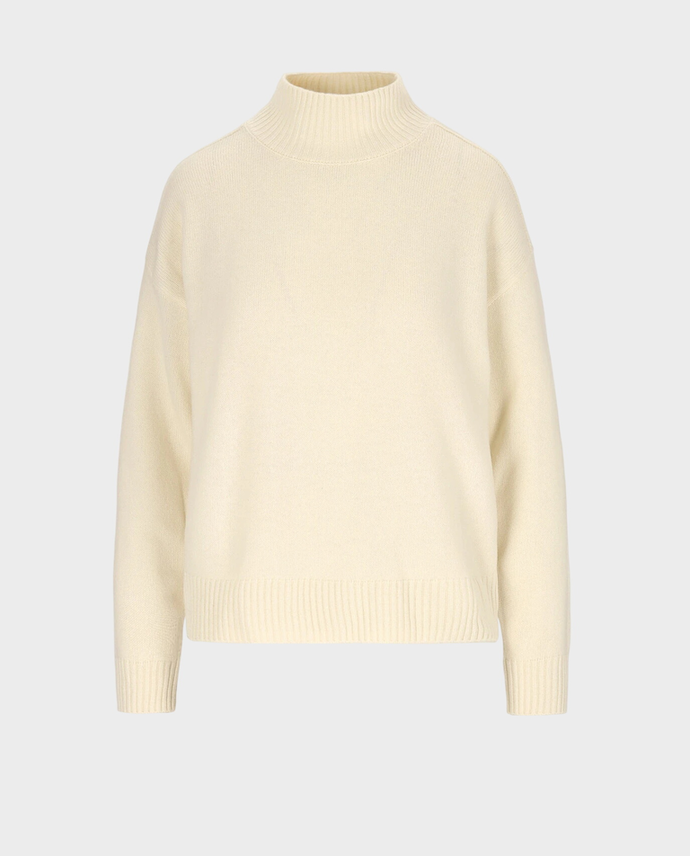 Kremowy sweter z wełny i kaszmiru Emer