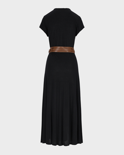 Czarna sukienka z wełną i jedwabiem Samos - Image #2