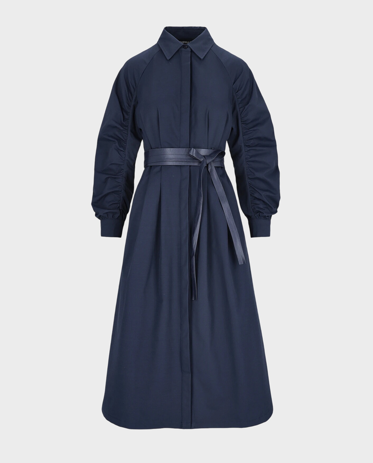 Granatowa sukienka z kołnierzykiem Marine