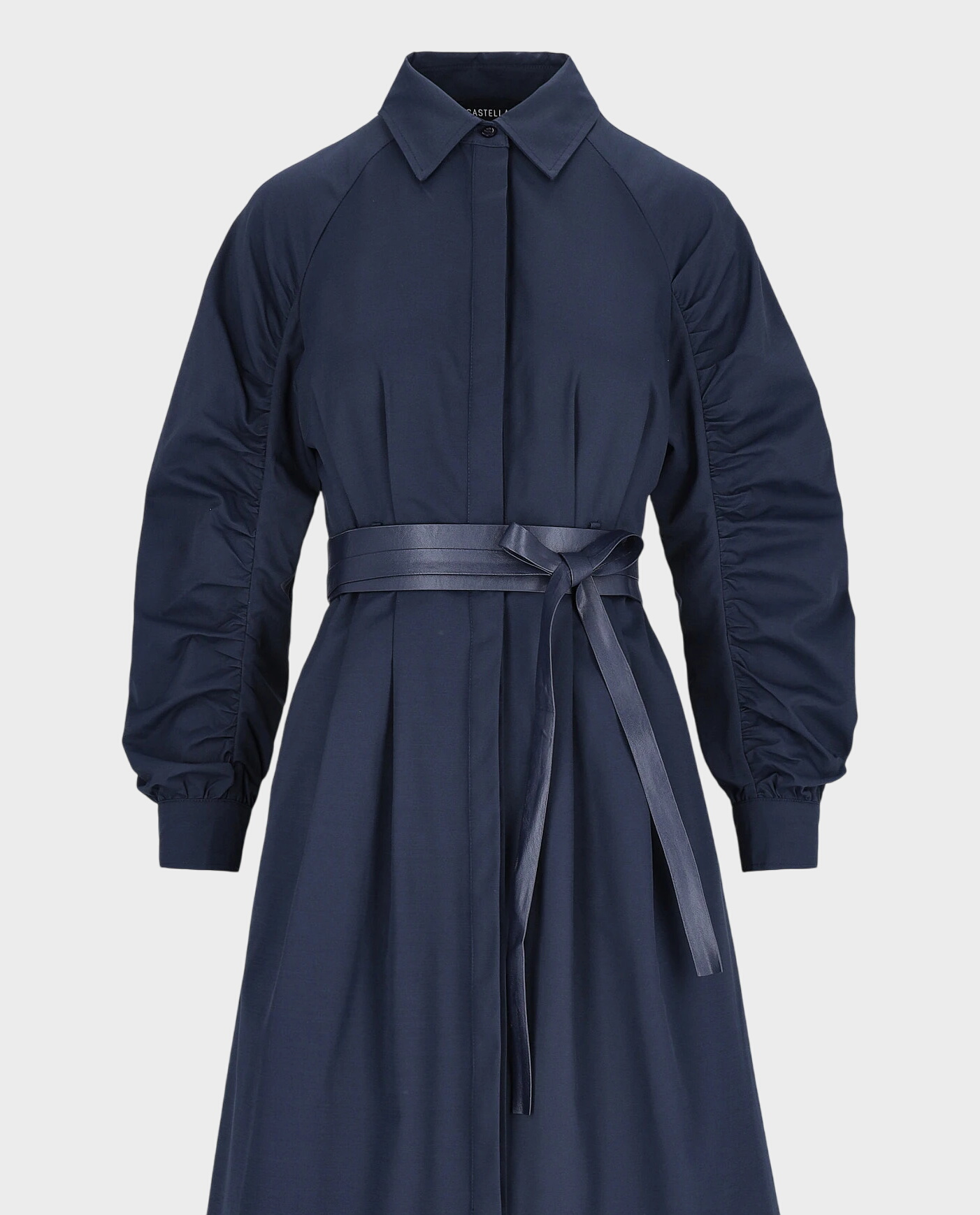 Granatowa sukienka z kołnierzykiem Marine - Image #1