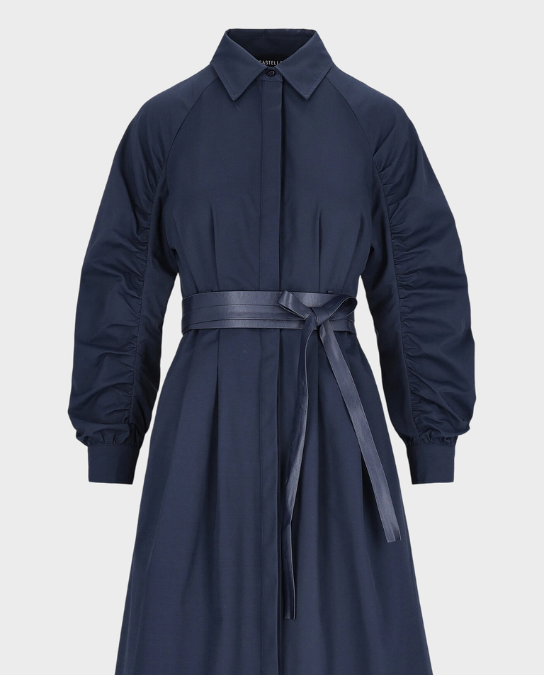 Granatowa sukienka z kołnierzykiem Marine