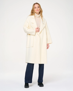 Kremowy płaszcz z wełny alpaki Brooksfield - Image #0