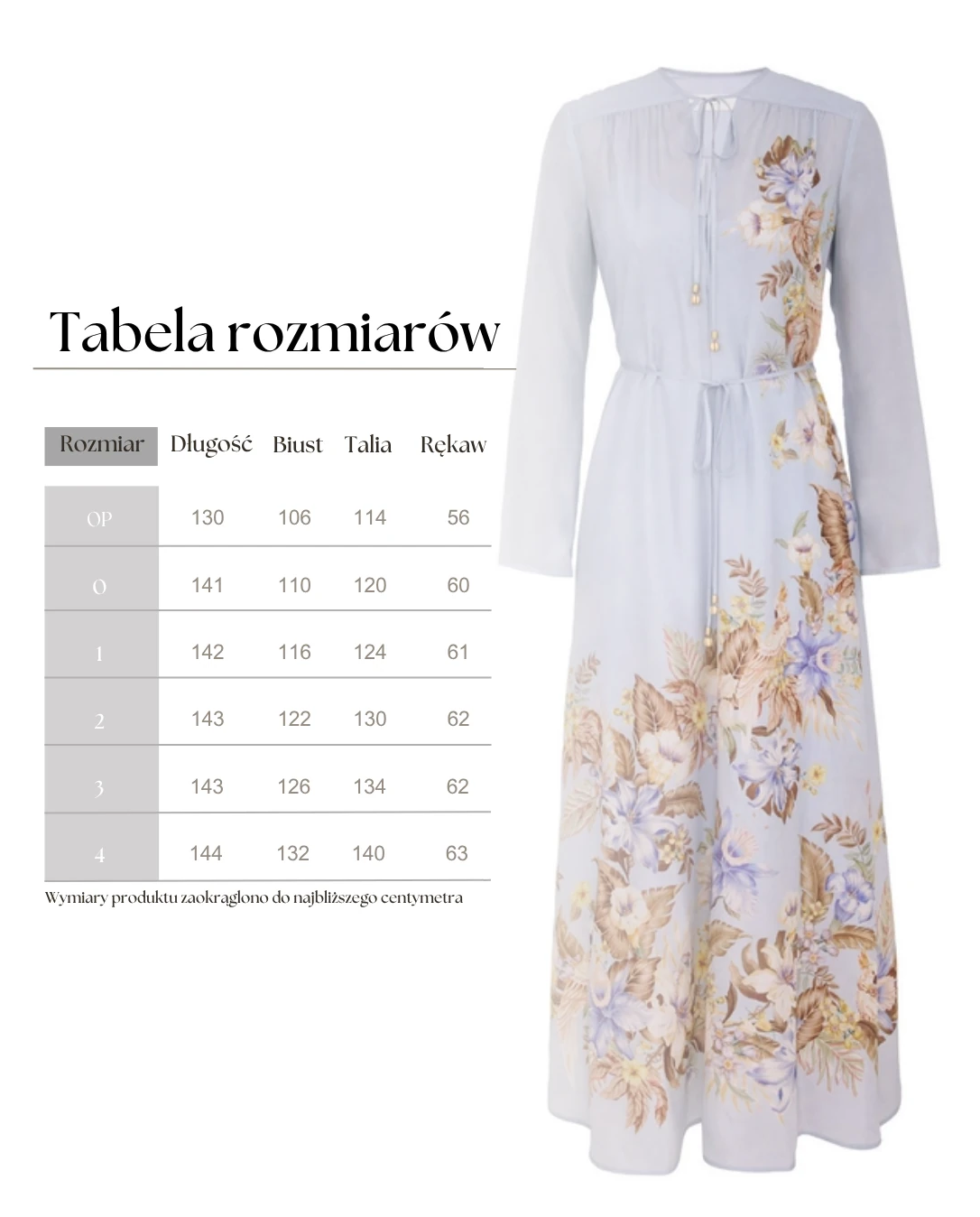 Błękitna sukienka w kwiatowy print Coco - Image #7