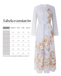 Błękitna sukienka w kwiatowy print Coco - Image #7