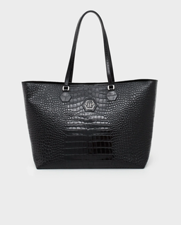 Czarna torebka z tłoczoną skórą Crystal Skull - Image #0